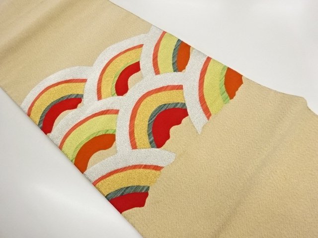 JAPANESE KIMONO / NAGOYA OBI / TUZURE / WOVEN SEIGAIHA 